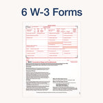 4-Part W-2 Tax Forms with Tax Forms Helper, Fiscal Year: 2024, Four-Part Carbonless, 8.5 x 5.5, 2 Forms/Sheet, 50 Forms Total