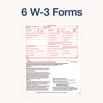 6-Part W-2 Tax Forms with Tax Forms Helper, Fiscal Year: 2024, Six-Part Carbonless, 8.5 x 5.5, 2 Forms/Sheet, 50 Forms Total