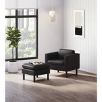 Parkwyn Series Ottoman, 23" x 23" x 17.5", Black