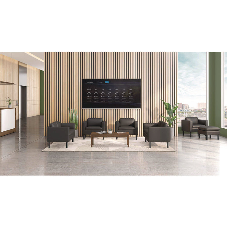 Parkwyn Series Ottoman, 23" x 23" x 17.5", Black