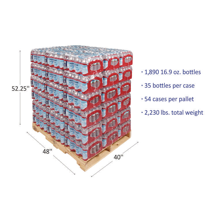 Alpine Spring Water, 16.9 oz Bottle, 35/Carton, 54 Cartons/Pallet