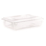 StorPlus Polycarbonate Food Storage Container, 8.5 gal, 18 x 26 x 6, Clear, Plastic