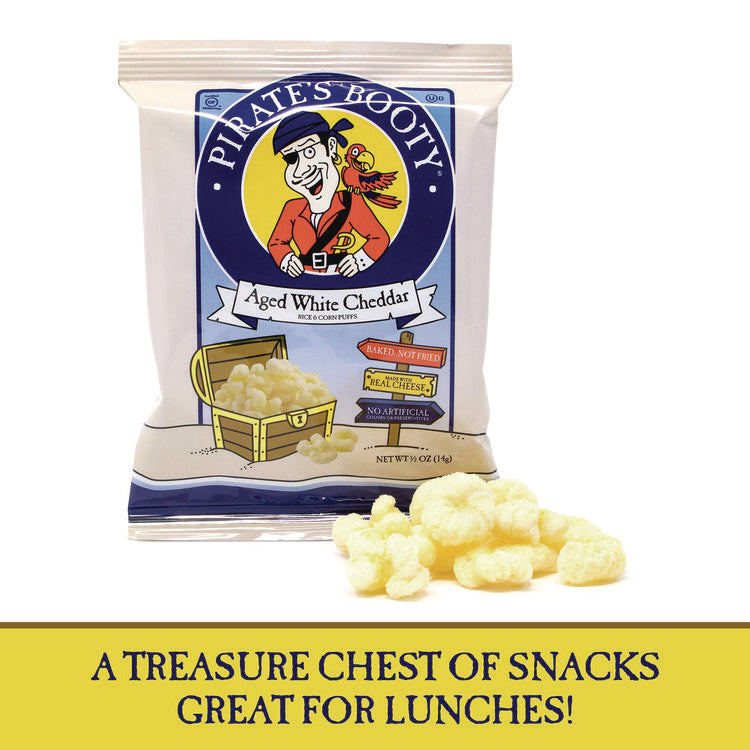 Puffs, Aged White Cheddar, 0.5 oz Bag, 36/Box