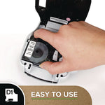 D1 Standard Labels, 0.75" x 23 ft, Black Print on Clear Tape