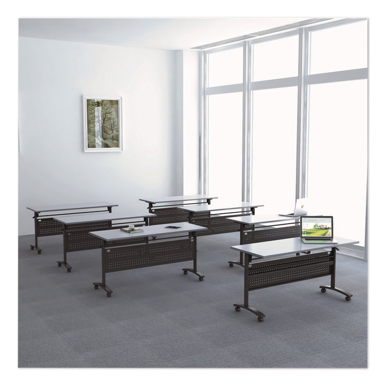 Alera Valencia Flip Training Table Base, Modesty Panel, 57.88w x 19.75d x 28.5h, Black