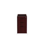 Alera Valencia Series Full Pedestal File, Left/right, 3-Drawers: Box/box/file, Legal/letter, Mahogany, 15.63" X 20.5" X 28.5"