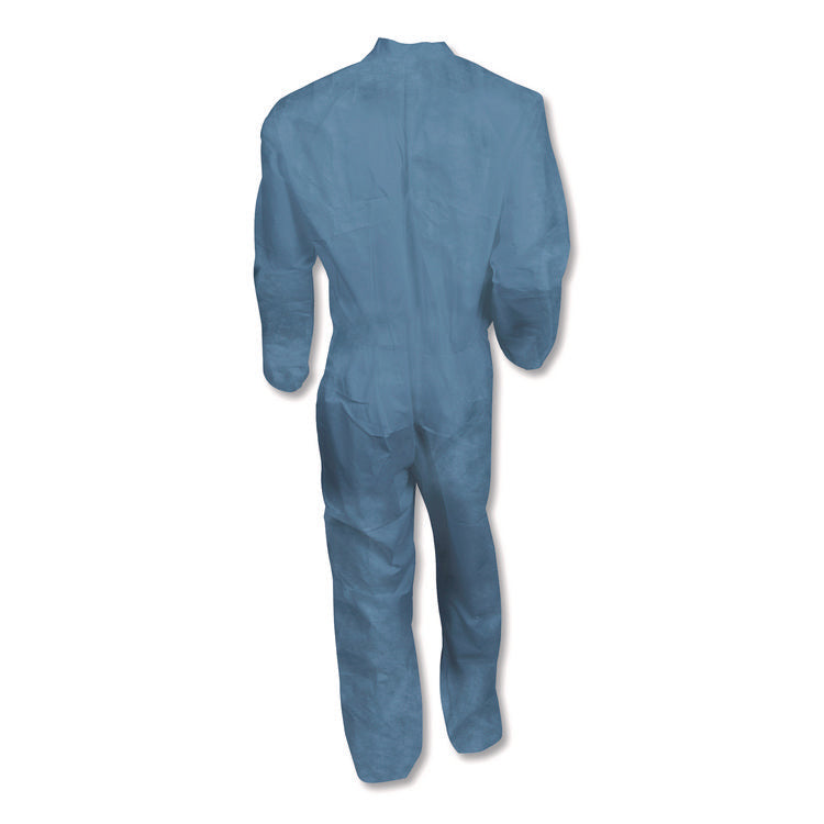 A65 Zipper Front Flame Resistant Coveralls, 4X-Large, Blue, 21/Carton