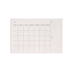 Magnetic Dry Erase Calendar with Decor Frame, Monthly Planning/Scheduling, 30" x 20", White Surface, White Wood Frame