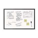 Magnetic Dry Erase Board with Wood Frame, 36" x 24" (Actual Size: 35" x 23"), White Surface, Black Wood Frame