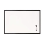 Magnetic Dry Erase Board with Wood Frame, 36" x 24" (Actual Size: 35" x 23"), White Surface, Black Wood Frame
