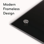 Black Glass Dry Erase Board, 36" x 24" (Actual Size: 35" x 23"), Black Surface