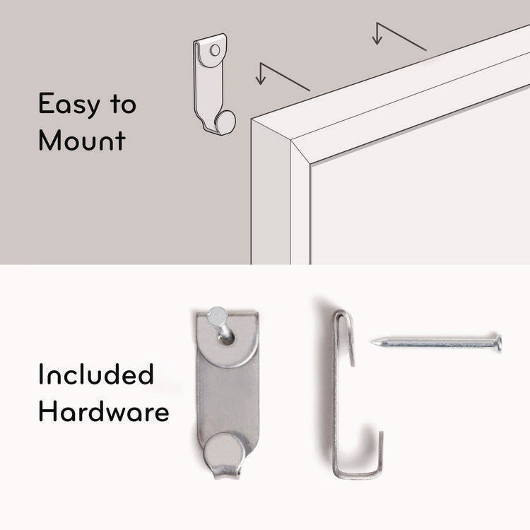 Magnetic Dry Erase Board with Decor Frame, 30" x 20", White Surface, White Wood Frame