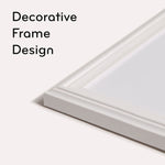 Magnetic Dry Erase Board with Decor Frame, 30" x 20", White Surface, White Wood Frame