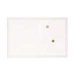 Magnetic Dry Erase Board with Decor Frame, 30" x 20", White Surface, White Wood Frame