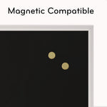 Magnetic Chalkboard with Decor Frame, 30" x 20", Black Surface, White Wood Frame