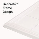 Magnetic Dry Erase Calendar with Decor Frame, Monthly Planning/Scheduling, 30" x 20", White Surface, White Wood Frame