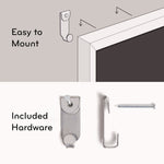 Magnetic Dry Erase Board with Wood Frame, 36" x 24" (Actual Size: 35" x 23"), White Surface, Black Wood Frame