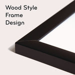 Magnetic Dry Erase Board with Wood Frame, 36" x 24" (Actual Size: 35" x 23"), White Surface, Black Wood Frame