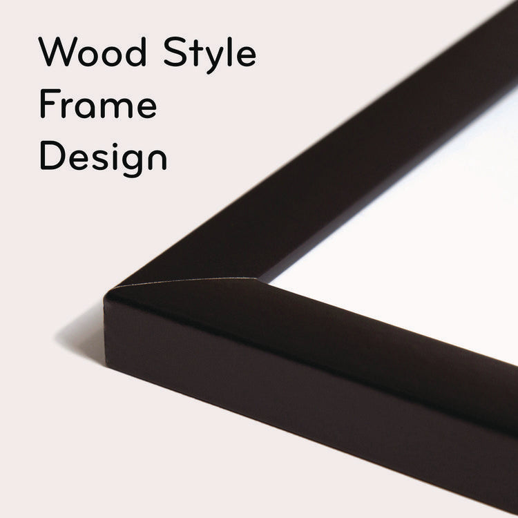 Magnetic Dry Erase Board with Wood Frame, 36" x 24" (Actual Size: 35" x 23"), White Surface, Black Wood Frame