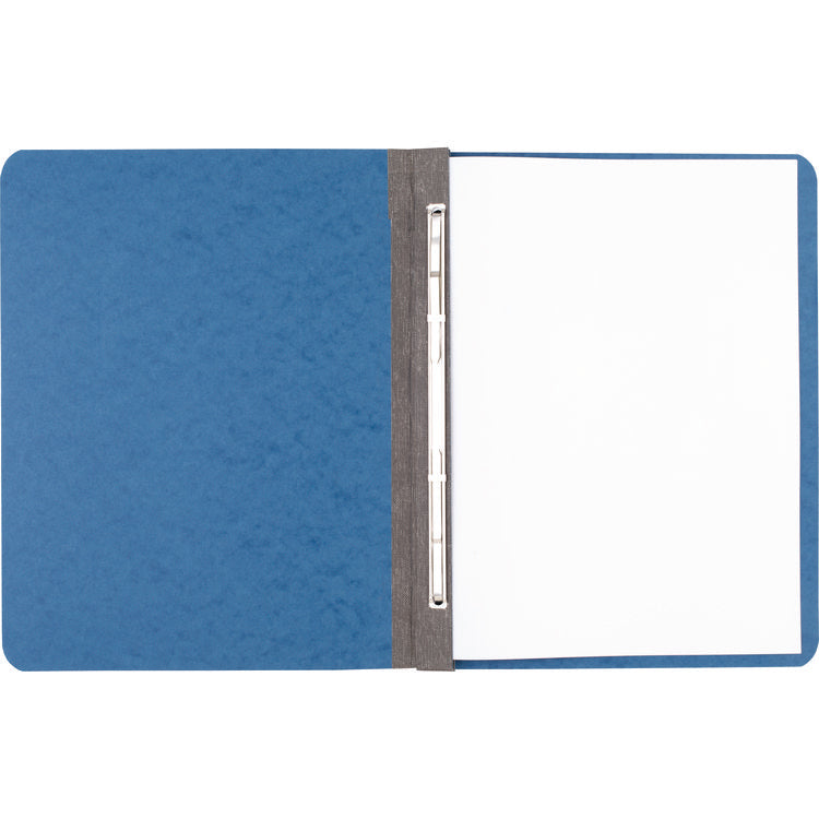 Pressboard Report Cover with Tyvek Reinforced Hinge, 2-Hole Prong Fastener, 3" Capacity, 8.5 x 11, Light Blue