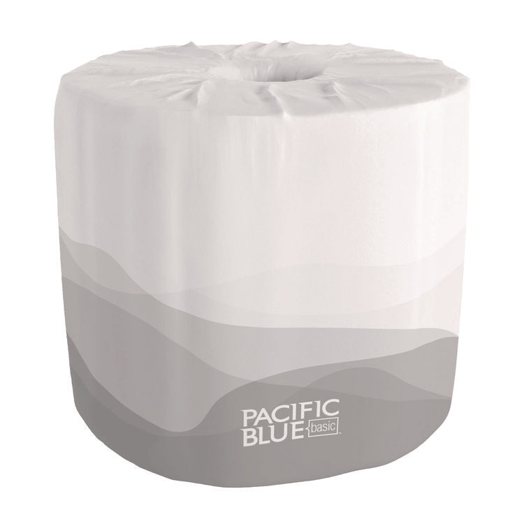 Pacific Blue Basic Bathroom Tissue, Septic Safe, 2-Ply, White, 550 Sheets/roll, 80 Rolls/carton