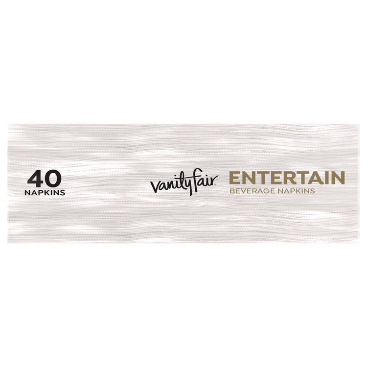 Entertain Beverage Napkins, 2-Ply, 9.8 X 9.8, White, 40/pack, 12 Packs/carton
