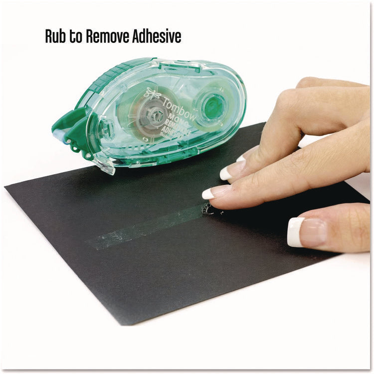 Removable Adhesive Roller, 0.33" x 472", Clear