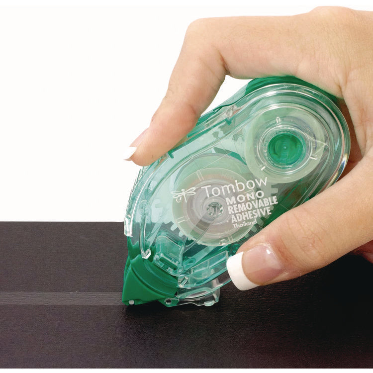 Removable Adhesive Roller, 0.33" x 472", Clear