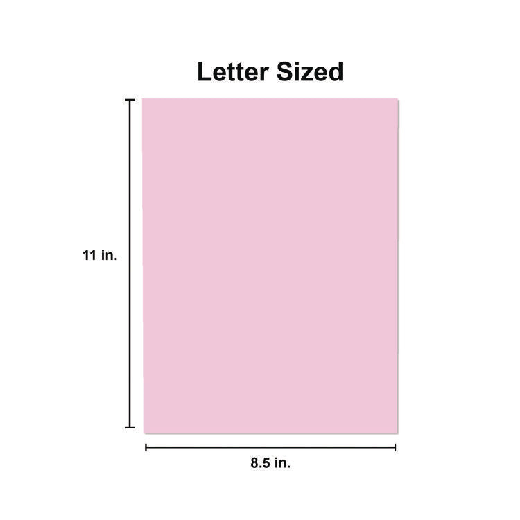 Deluxe Colored Paper, 20 lb Bond Weight, 8.5 x 11, Pink, 500/Ream
