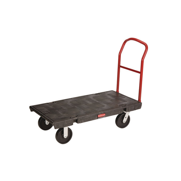 Platform Truck with 8" Polyolefin Casters, 2,000 lb Capacity, 30 x 60 x 7, Black