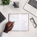 4-Color Smooth Multi-Color Ballpoint Pen, Retractable, Medium 1 mm, Black/Blue/Green/Red Ink, Black/Blue Barrel, 3/Pack