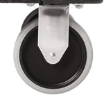 Trades Cart with Locking Storage Area, Plastic, 2 Shelves, 2 Drawers, 330 lb Capacity, 19.25" x 38" x 33.38", Black