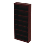Alera Valencia Series Square Corner Bookcase, Seven-Shelf, 35.63w x 11.81d x 83.86h, Mahogany
