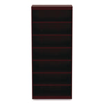 Alera Valencia Series Square Corner Bookcase, Seven-Shelf, 35.63w x 11.81d x 83.86h, Mahogany