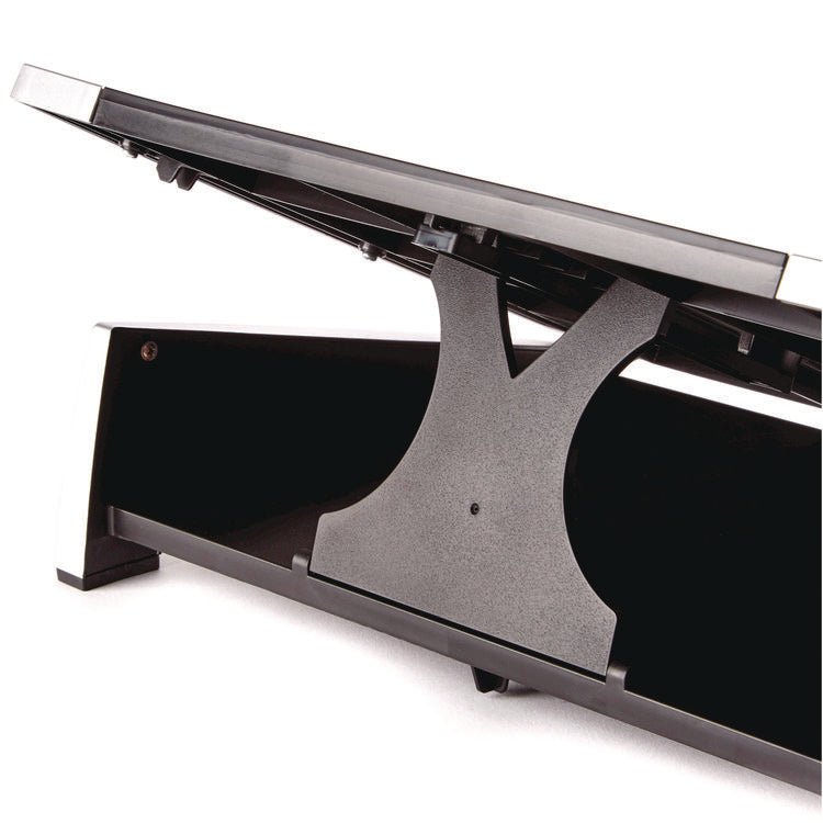 Office Suites Laptop Riser, 15.13" X 11.38" X 4.5" To 6.5", Black/silver, Supports 10 Lbs