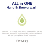 Foam Hand and Showerwash Refill, Citrus Ginger Scent, 1,250 mL, 3/Carton
