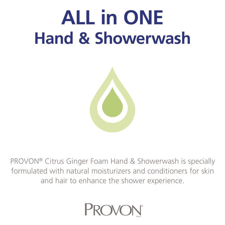 Foam Hand and Showerwash Refill, Citrus Ginger Scent, 1,250 mL, 3/Carton