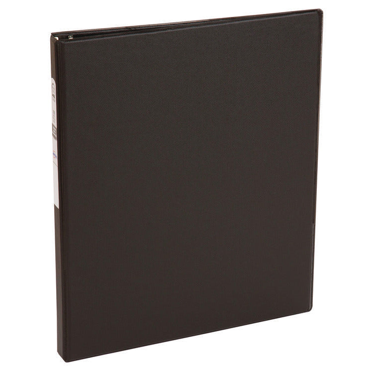 Economy Non-View Binder With Round Rings, 3 Rings, 0.5" Capacity, 11 X 8.5, Black, (3201)
