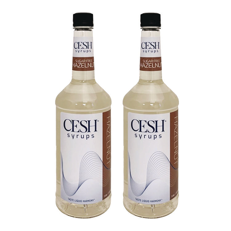Sugar-Free Hazelnut Syrup, 33.81 oz Bottle, 2/Carton