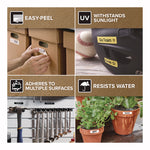 D1 Standard Labels, 0.50" x 23 ft, Black Print on Clear Tape