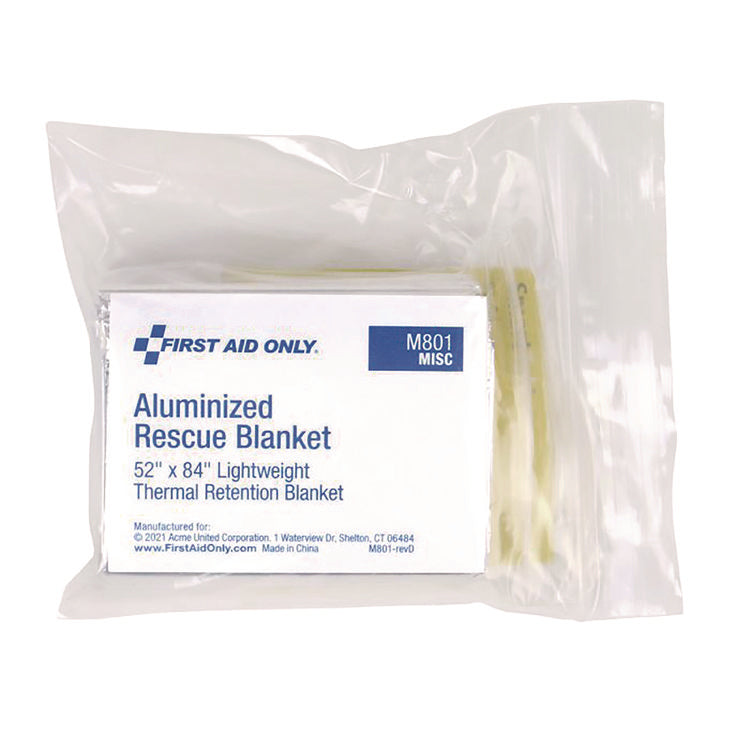 SmartCompliance Aluminized Rescue Blanket, 52 x 84, Silver