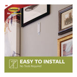 Sawtooth Picture Hanger, One Hanger, Two Strips, White, Supports 4 lbs