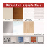 Sawtooth Picture Hanger, One Hanger, Two Strips, White, Supports 4 lbs