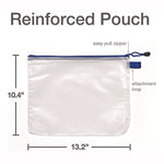 Poly Travel Pouch Set, 13.19" x 10.44", Assorted Colors, 10/Pack