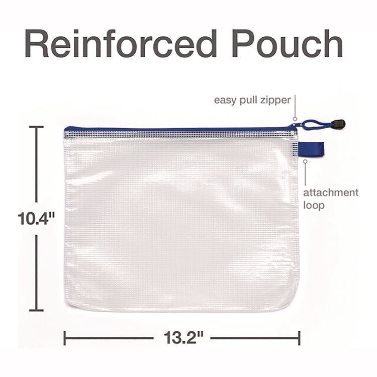 Poly Travel Pouch Set, 13.19" x 10.44", Assorted Colors, 10/Pack