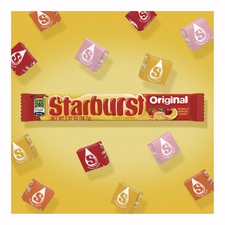 Original Fruit Chews, Cherry; Lemon; Orange; Strawberry, 12 Pieces/Pack, 36 Packs/Box