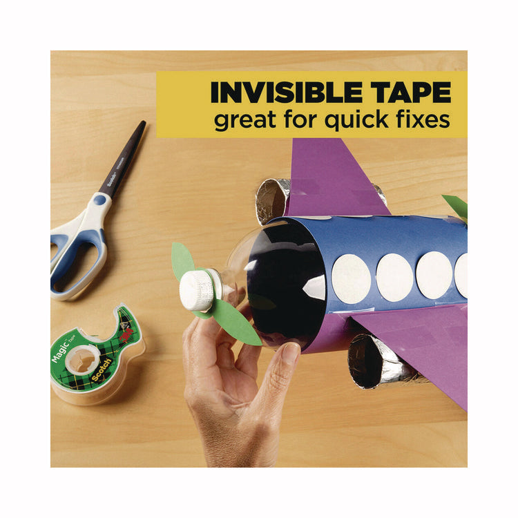 Magic Tape in Handheld Dispenser, 1" Core, 0.75" x 50 ft, Clear, 2/Pack