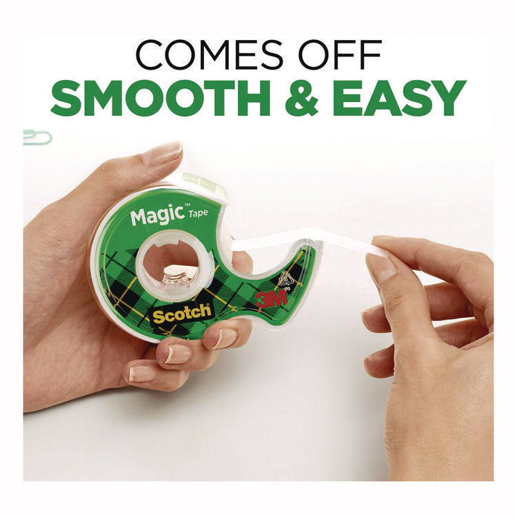 Magic Tape in Handheld Dispenser, 1" Core, 0.75" x 50 ft, Clear, 2/Pack