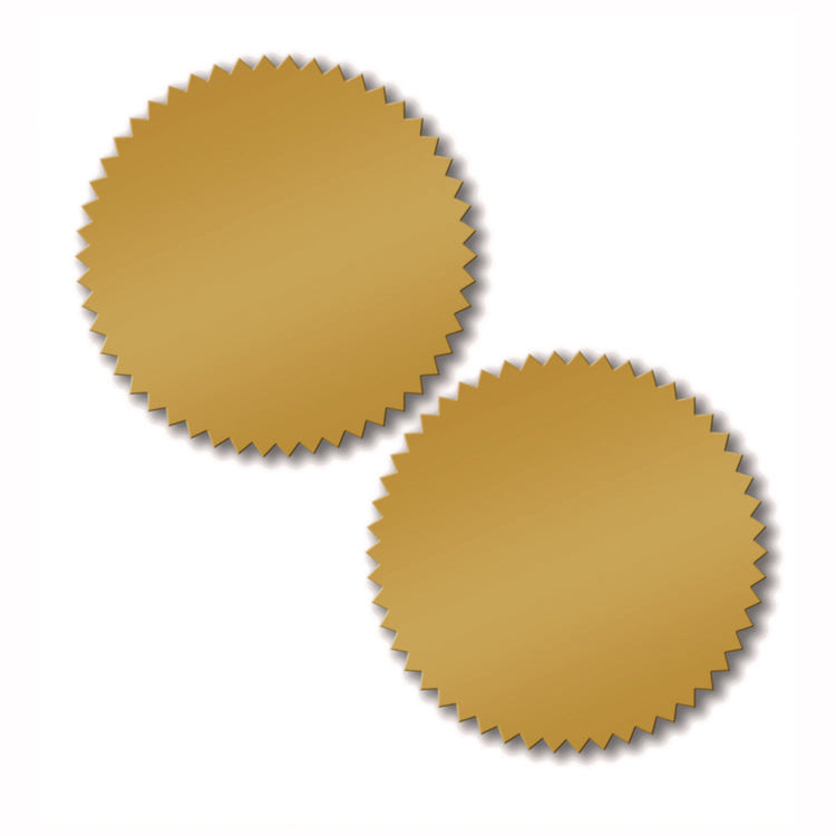 Seals, 1.75" Diameter, Gold Foil, 50/Pack