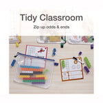 Poly Travel Pouch Set, 13.19" x 10.44", Assorted Colors, 10/Pack